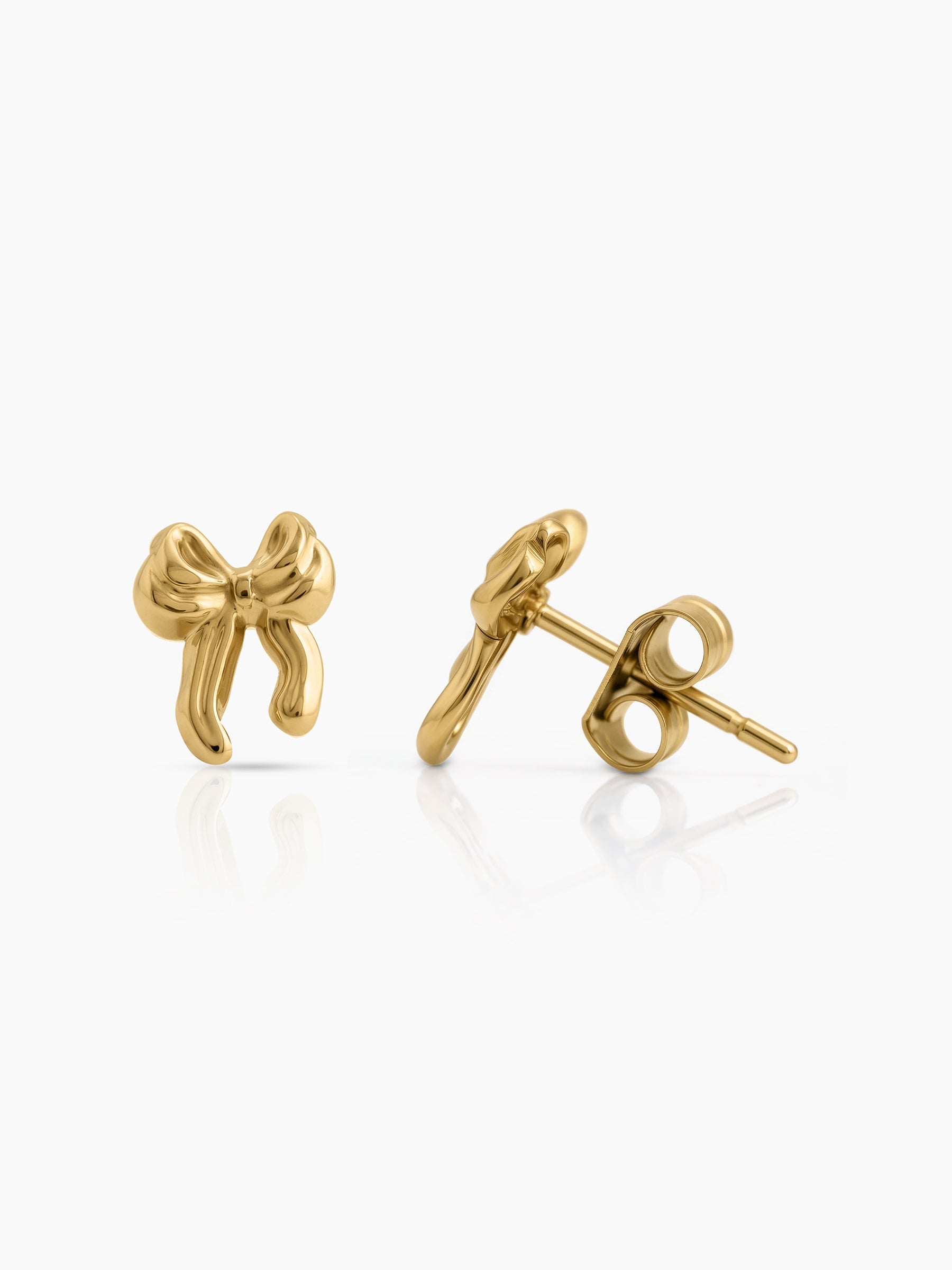 Zini Bow Kid's Stud Earrings 18K Gold Plated