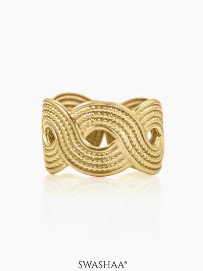 Zion 18K Gold Plated Ring Gold