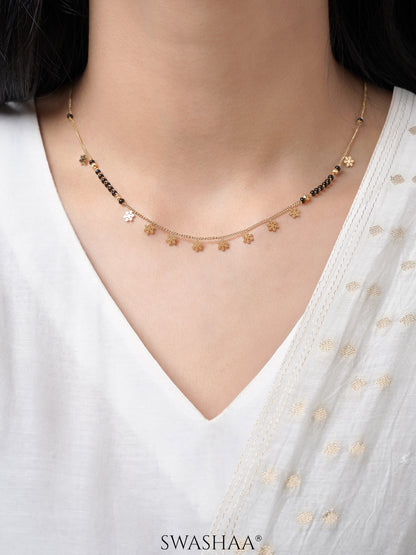 Ziva Snowflake 18K Gold Plated Mangalsutra