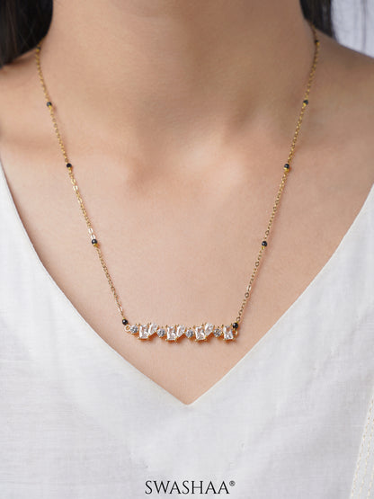 Zivelle Solitaire Cluster Bar Mangalsutra