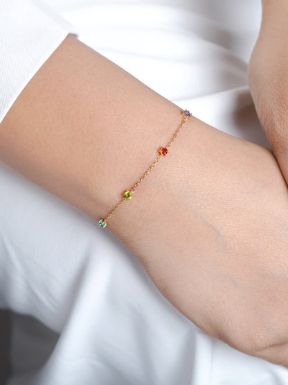Ziya Multi Diamond 14K Gold Plated Women's Bracelet