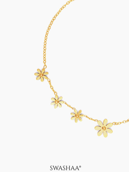 Zofia Flory Flower 18K Gold Plated Women's Anklet
