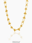 Zynn Link Knot 18K Gold Plated Choker Necklace