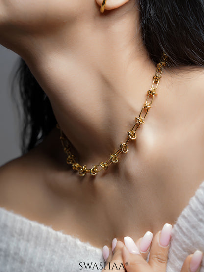 Zynn Link 18K Gold Plated Choker