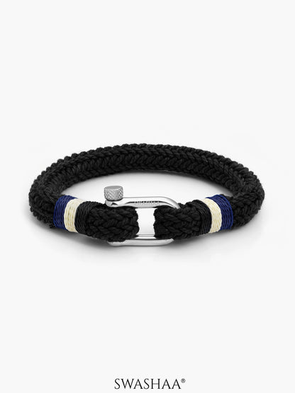 Zyren Braided Men’s Rope Bracelet Black