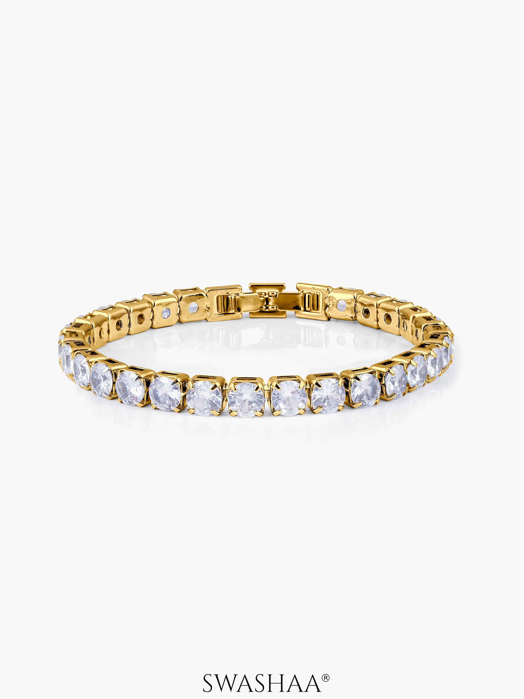Orion Diamond Men's Bracelet White - 18K Gold Plated