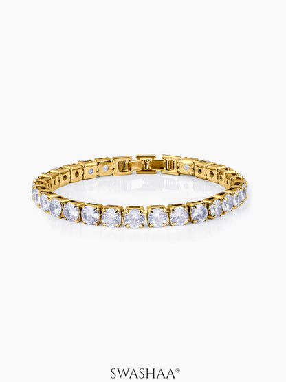 Orion Diamond Men's Bracelet White - 18K Gold Plated