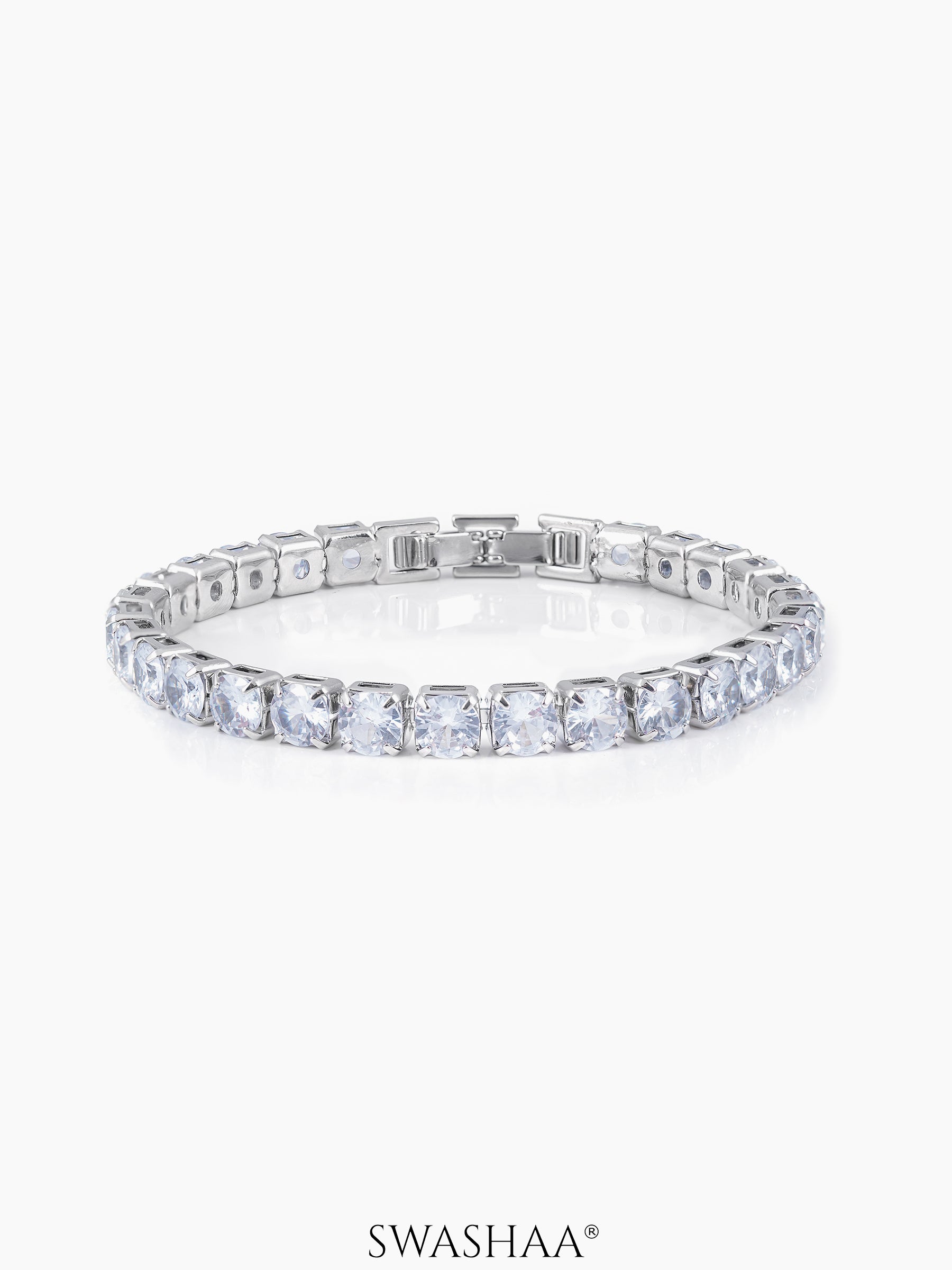 Orion Diamond Men's Bracelet White - Silver 5MM