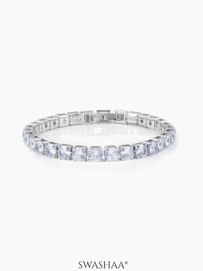 Orion Diamond Men's Bracelet White - Silver 5MM